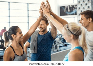 Smiling Men Women Doing High Five Stock Photo 685738177 | Shutterstock